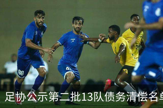 足协公示第二批13队债务清偿名单